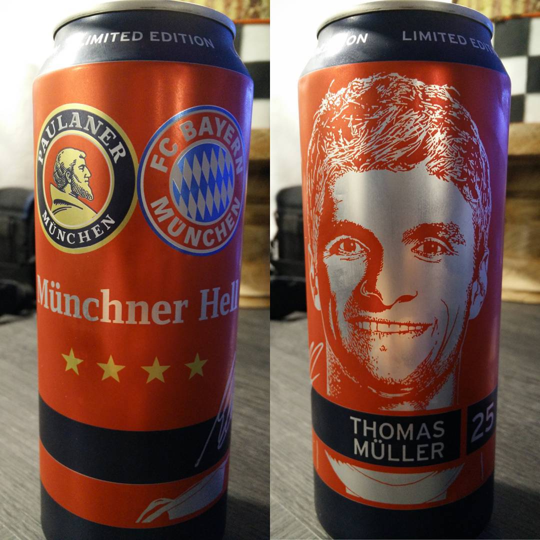 Münchner Hell FC Bayern Edition mit dem genialen Thomas Müller